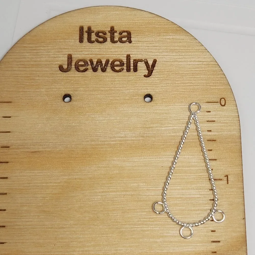 Chandelier Earring Components Twisted Teardrop Shaped 3 Drop Loops